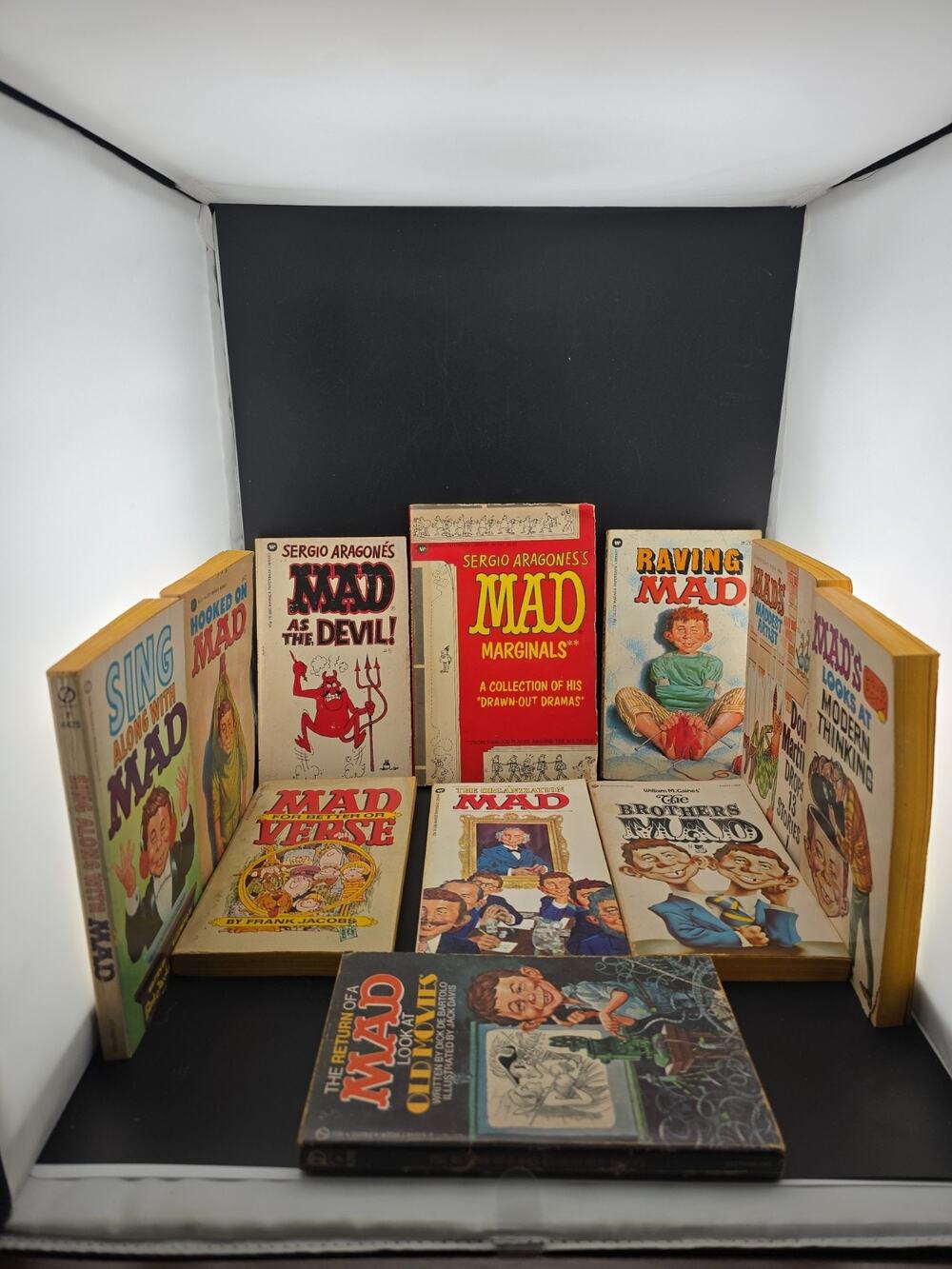Lot of 11 Vintage MAD Magazine Paperback Books 1960s 1970s Don Martin Dave Berg